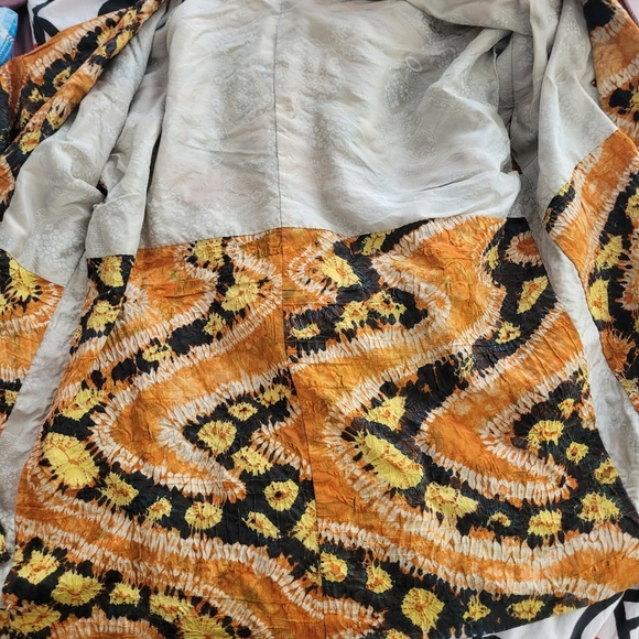 Handmade orange kimono jacket - Picture 9 of 11